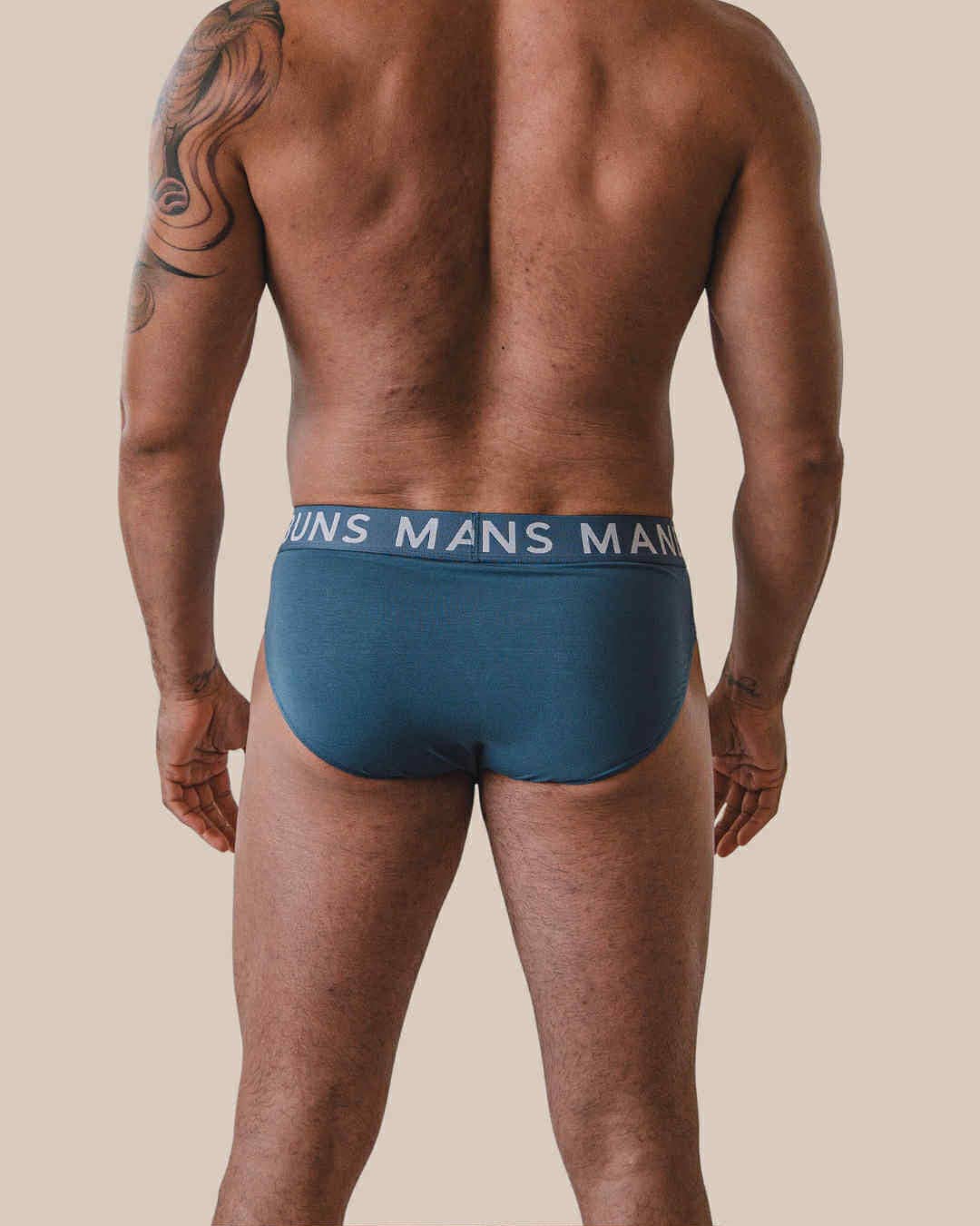 Men's Classic Steel Blue Brief Underwear: