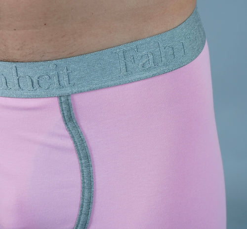 Boxer Briefs Solid Pink Cotton Men's Underwear: