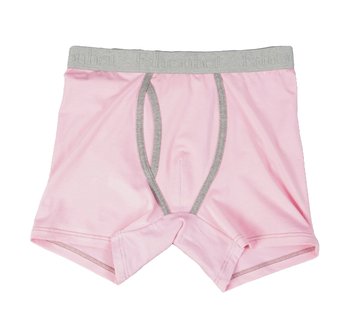 Boxer Briefs Solid Pink Cotton Men's Underwear: