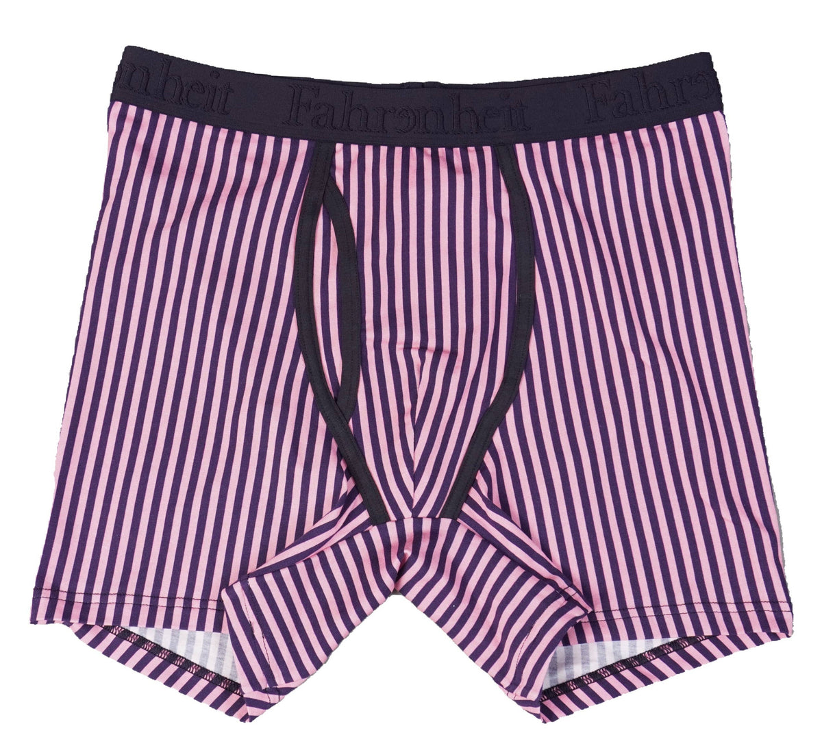 Boxer Brief Vertical Stripe Pink/Navy Cotton Men's Underwear: