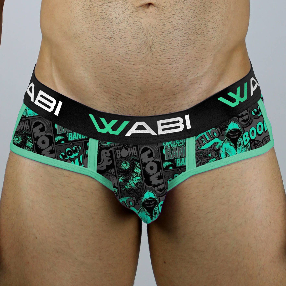 Boxer for Men Underwear Print Green Wabi WNASMX001: Green / - Vegas Pride Positions