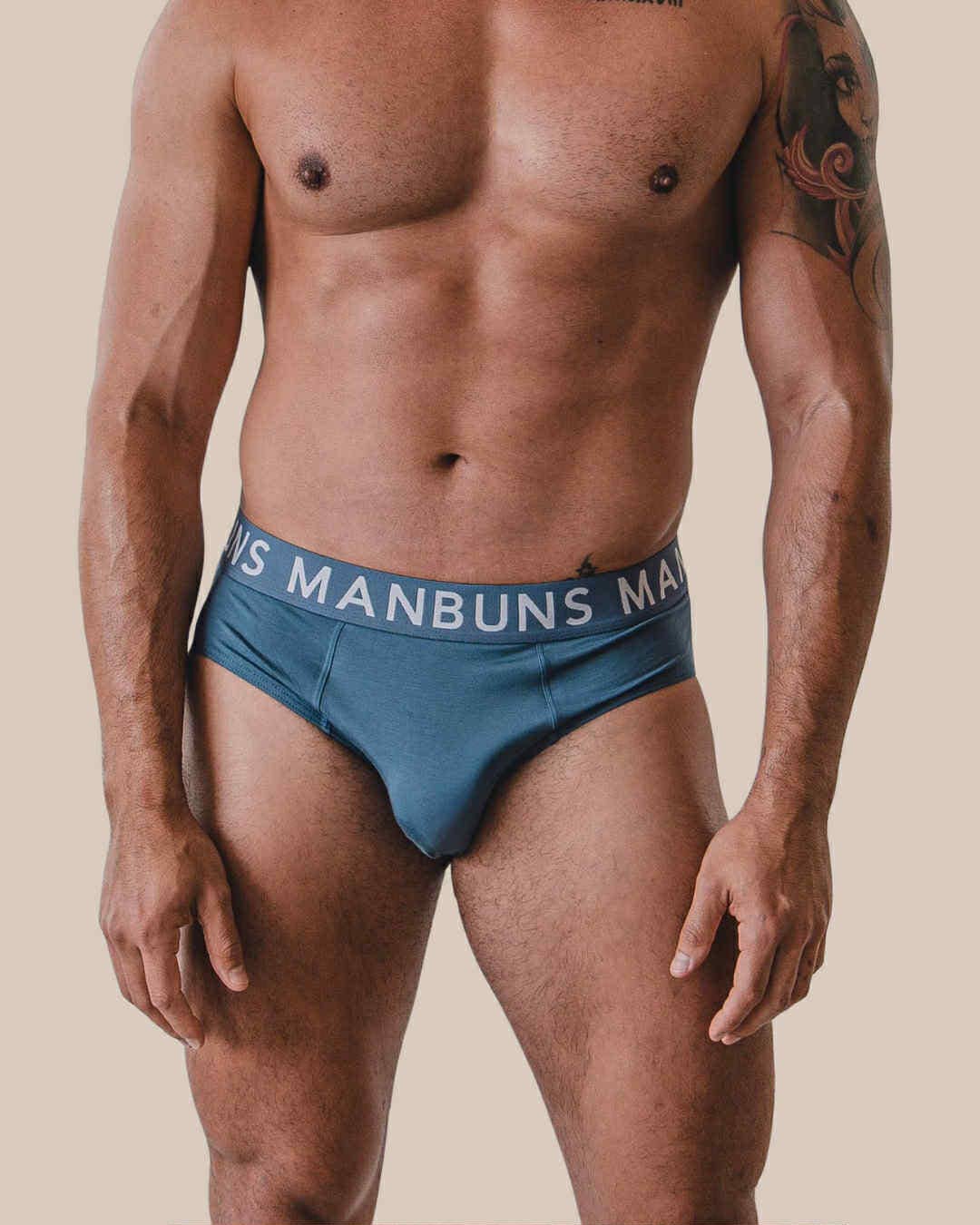 Men's Classic Steel Blue Brief Underwear: