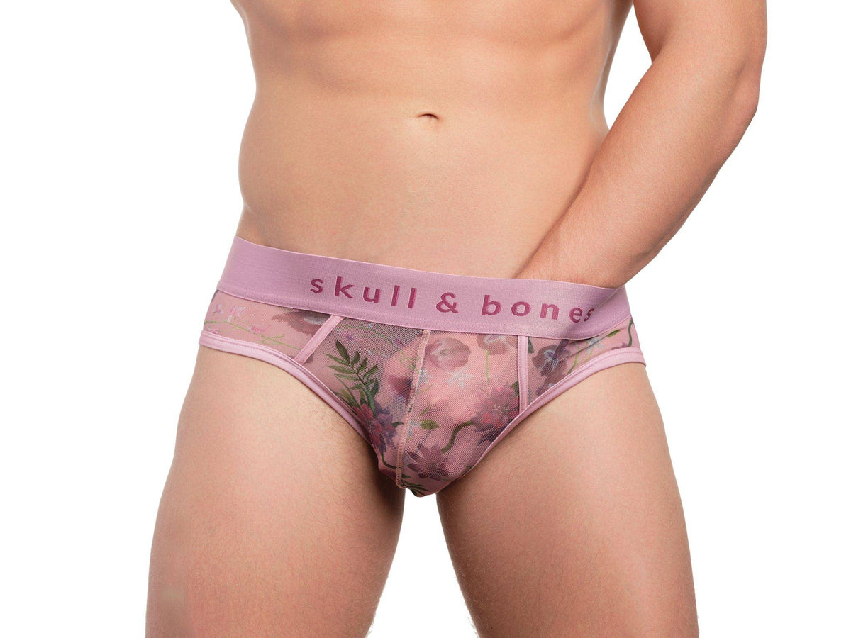 Dutch Floral Mesh Brief Pink: - Vegas Pride Positions