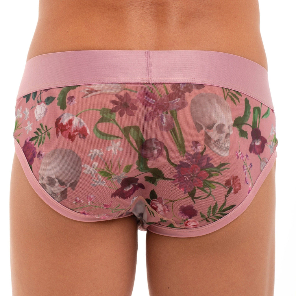 Dutch Floral Mesh Brief Pink: - Vegas Pride Positions