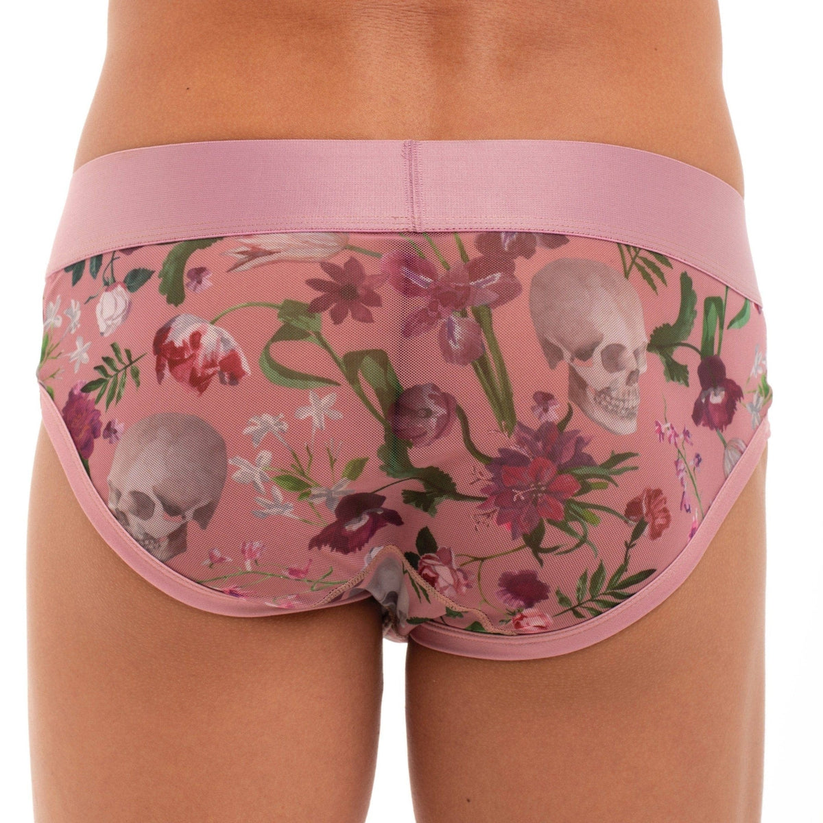 Dutch Floral Mesh Brief Pink: - Vegas Pride Positions