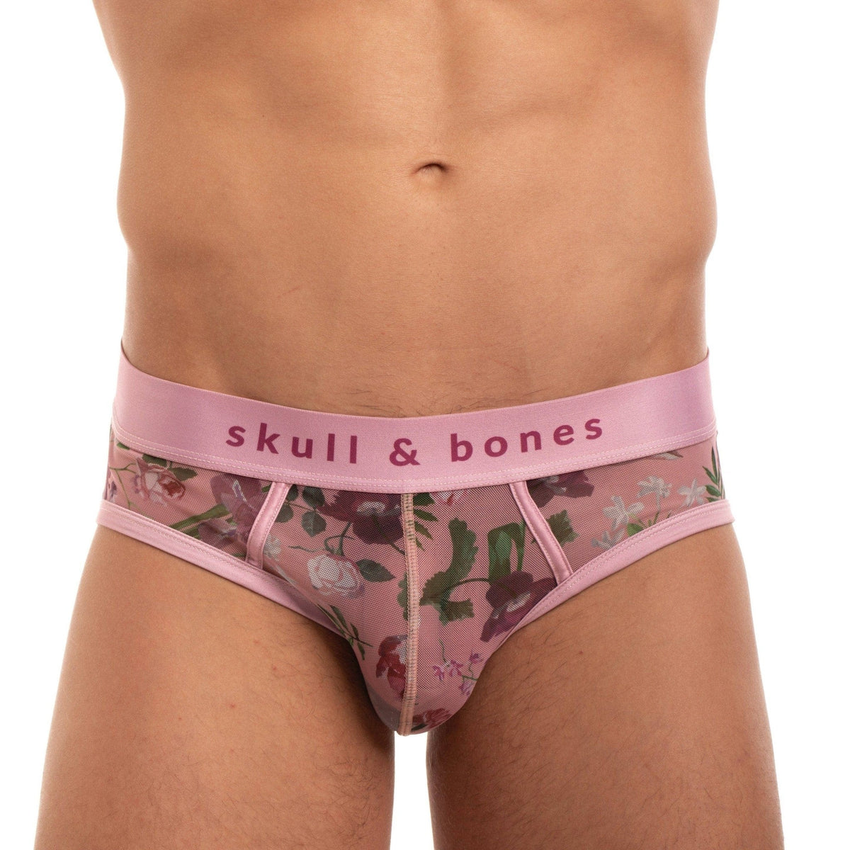 Dutch Floral Mesh Brief Pink: - Vegas Pride Positions