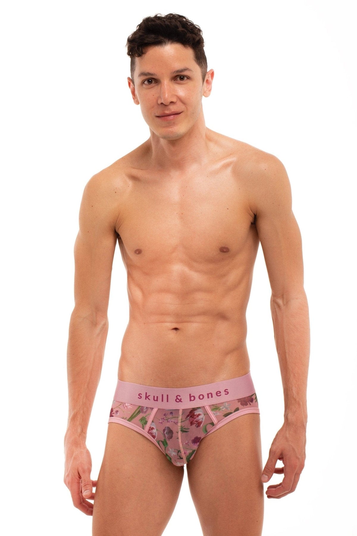 Dutch Floral Mesh Brief Pink: - Vegas Pride Positions