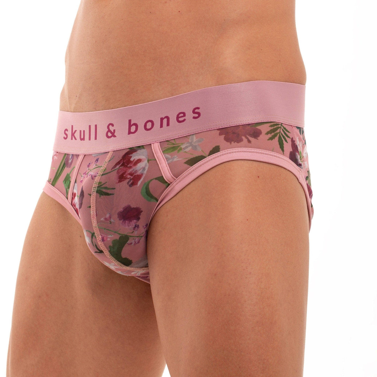 Dutch Floral Mesh Brief Pink: - Vegas Pride Positions