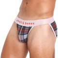 Tartan Sheer Mesh White Sport Brief: