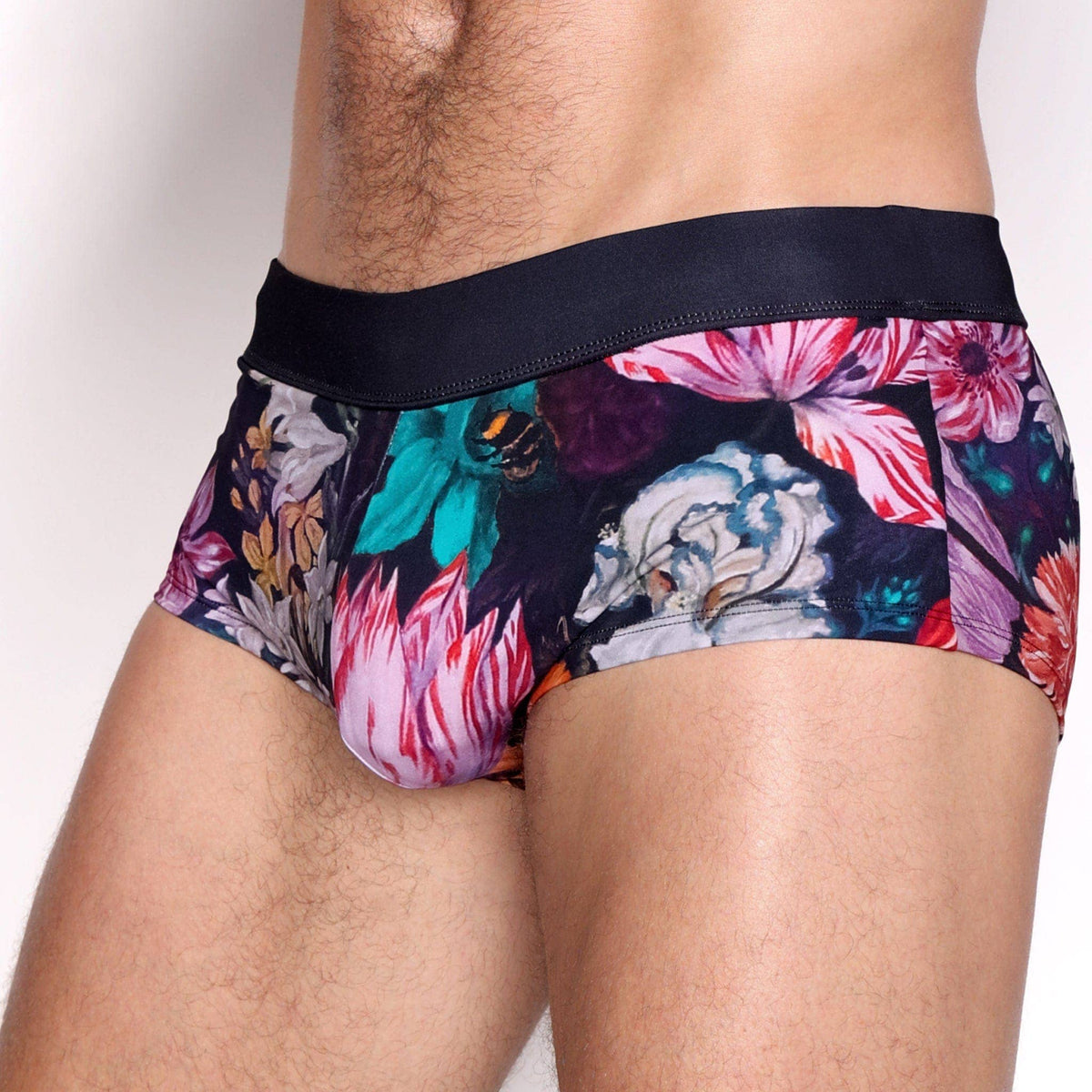 Floral New Bouquet Swim Trunk: - Vegas Pride Positions