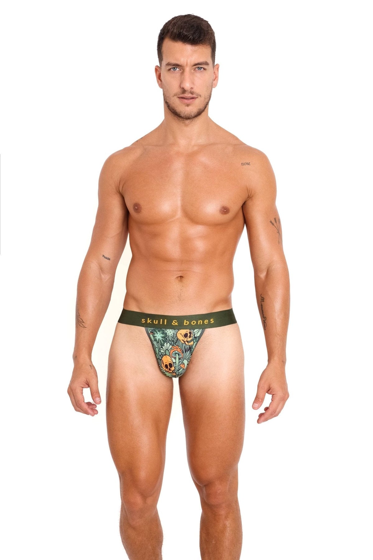 Groovy Floral Mushroom Thong Olive: - Vegas Pride Positions