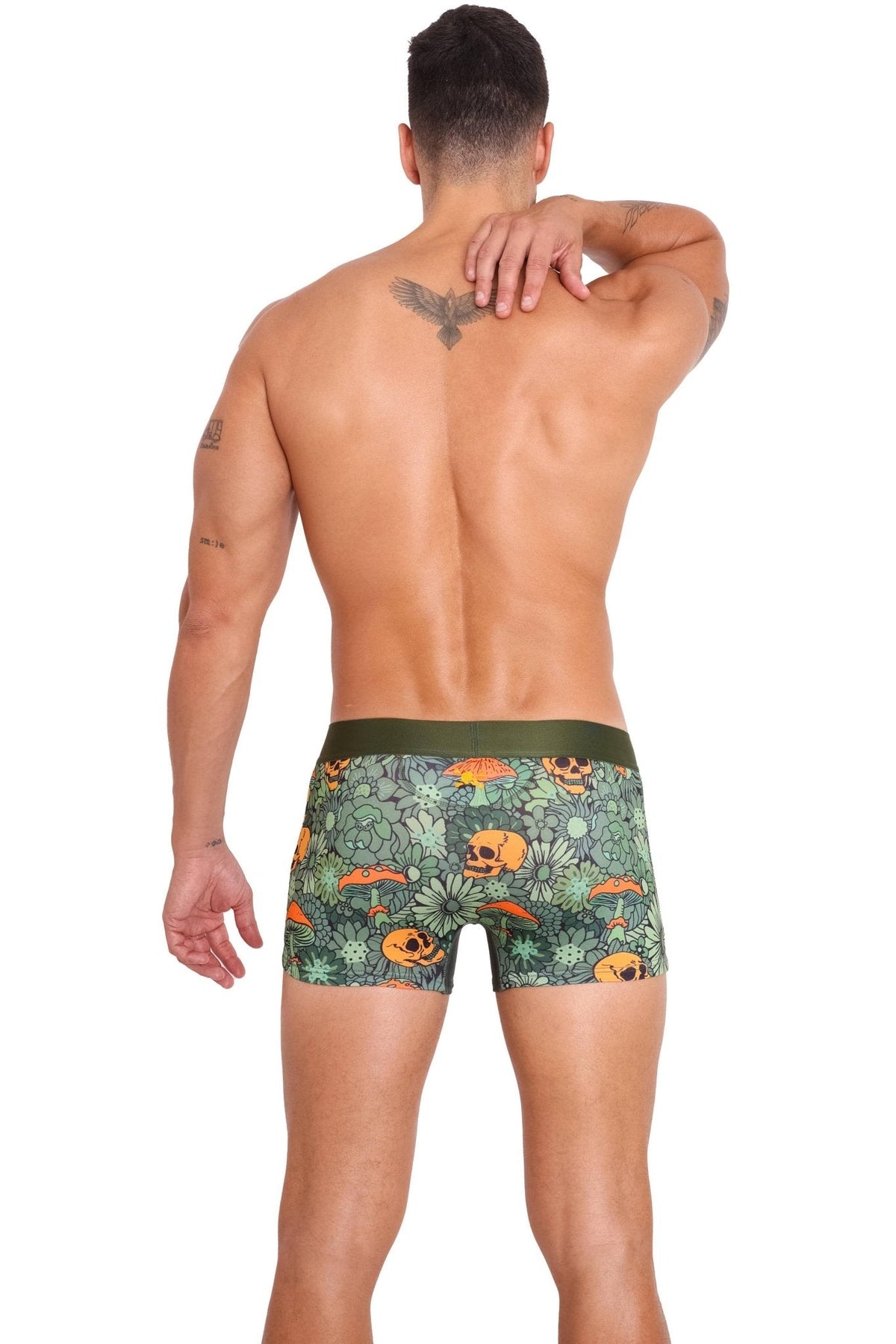 Groovy Floral Mushroom Trunk Army Green: - Vegas Pride Positions
