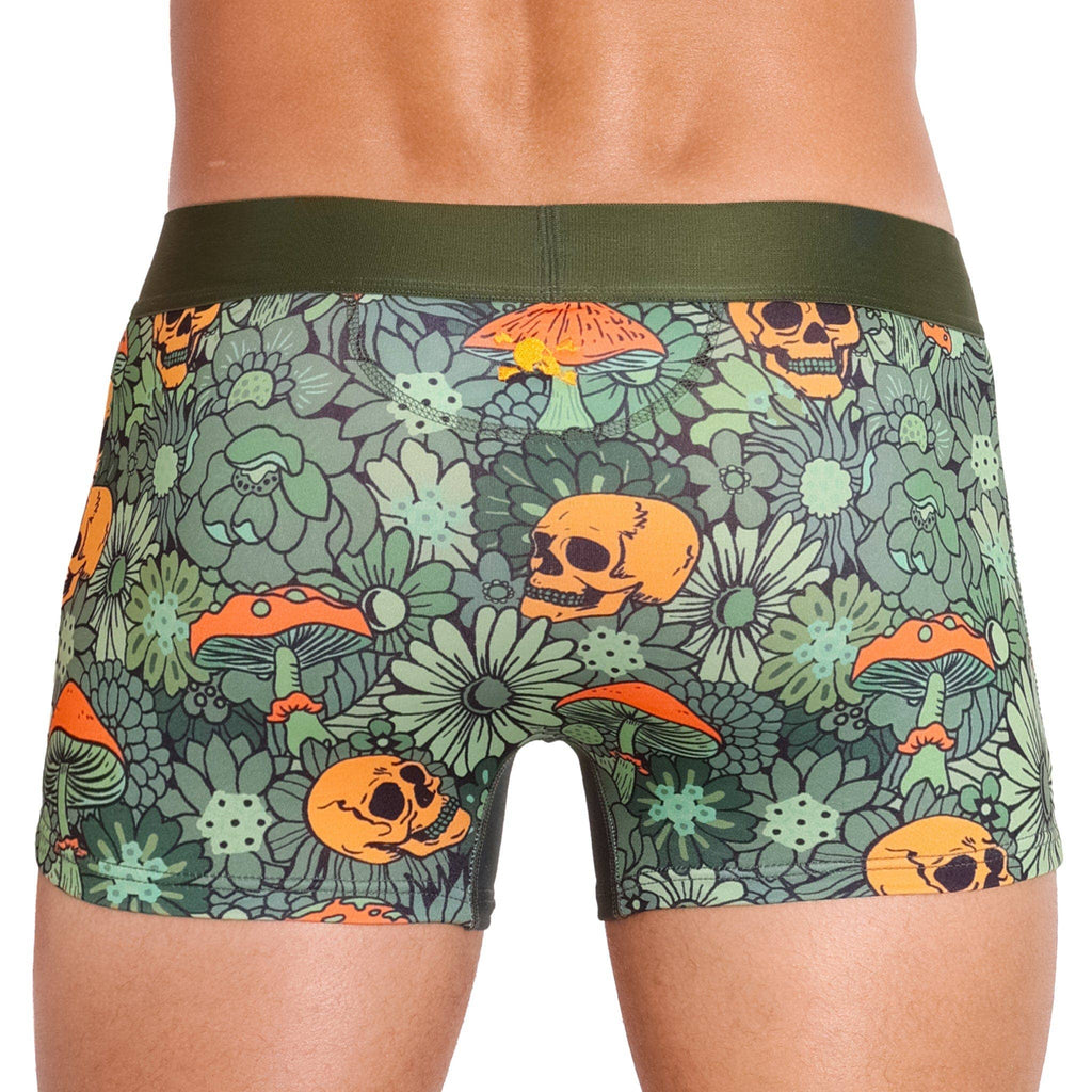 Groovy Floral Mushroom Trunk Army Green: - Vegas Pride Positions