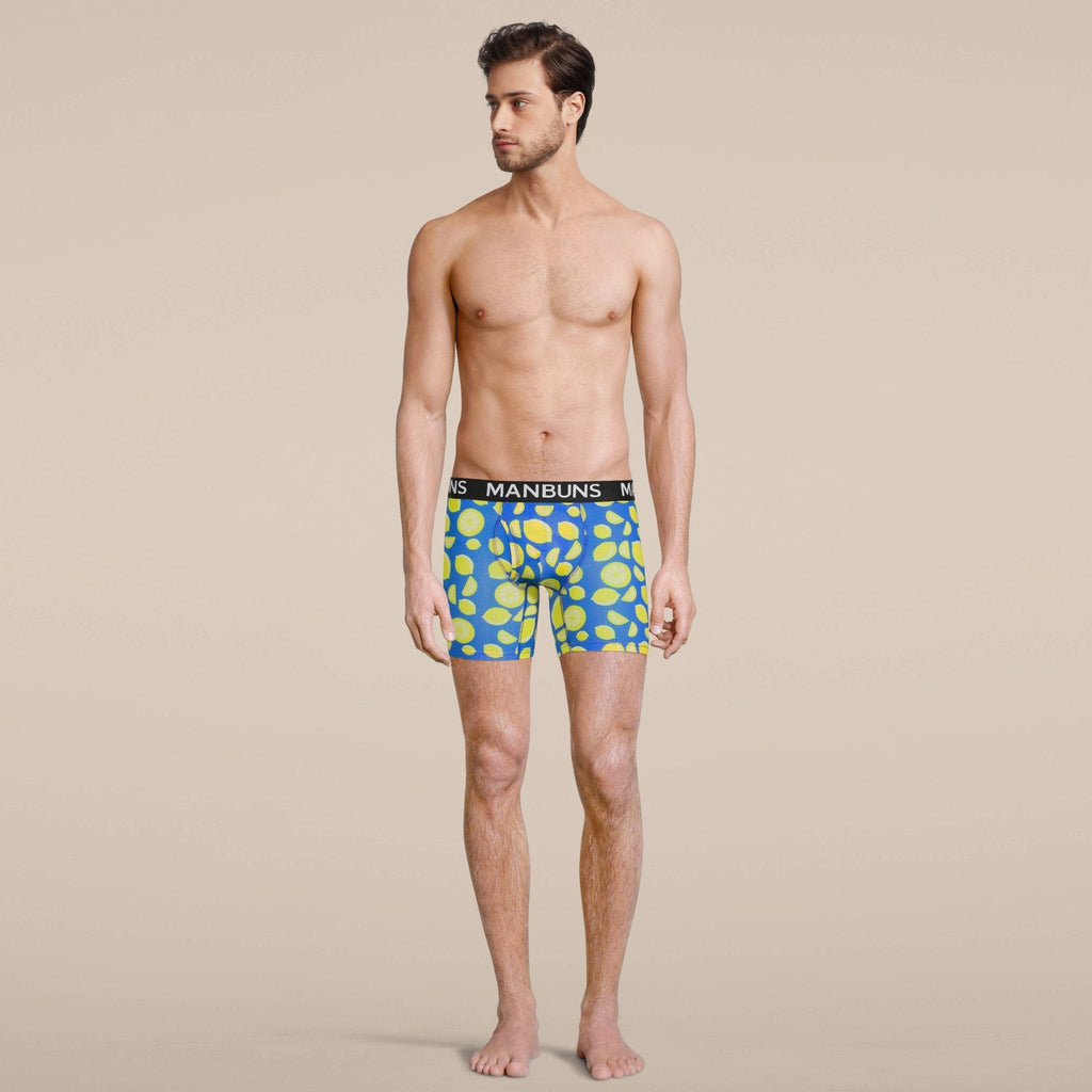 Men's Lemon Boxer Brief Underwear: - Vegas Pride Positions