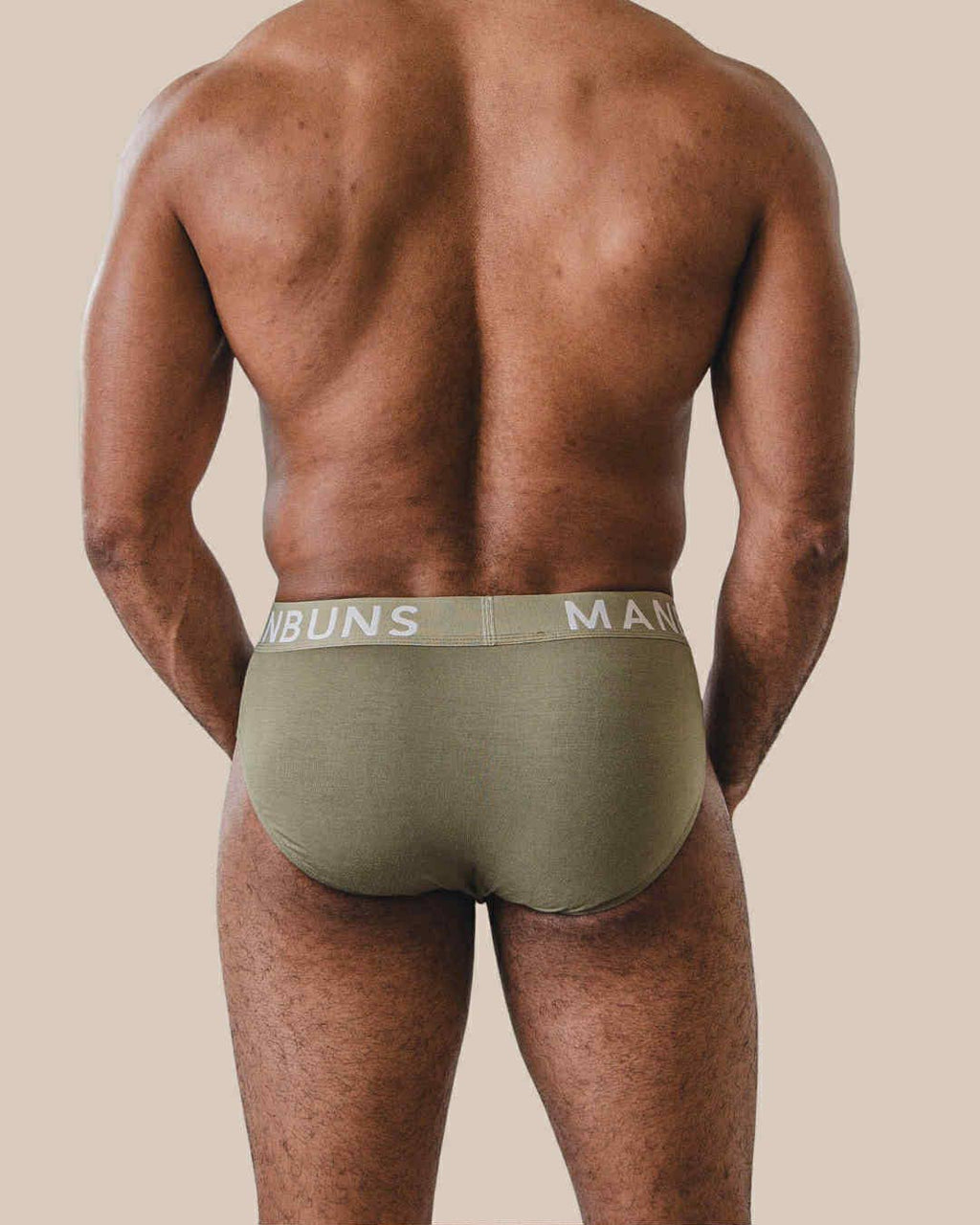 Men's Olive Green Brief Underwear: - Vegas Pride Positions