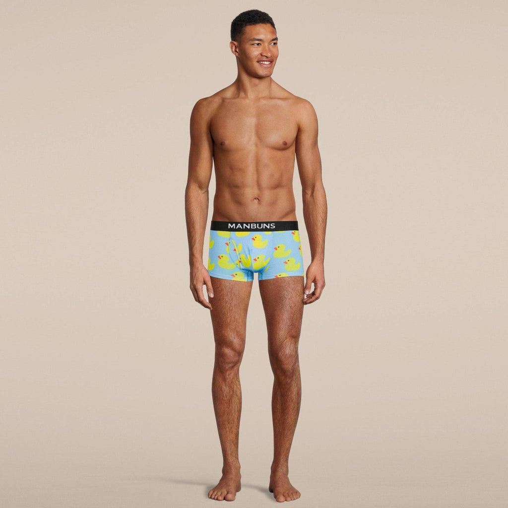 Men's Rubber Duckies Boxer Trunk Underwear with Pouch: - Vegas Pride Positions