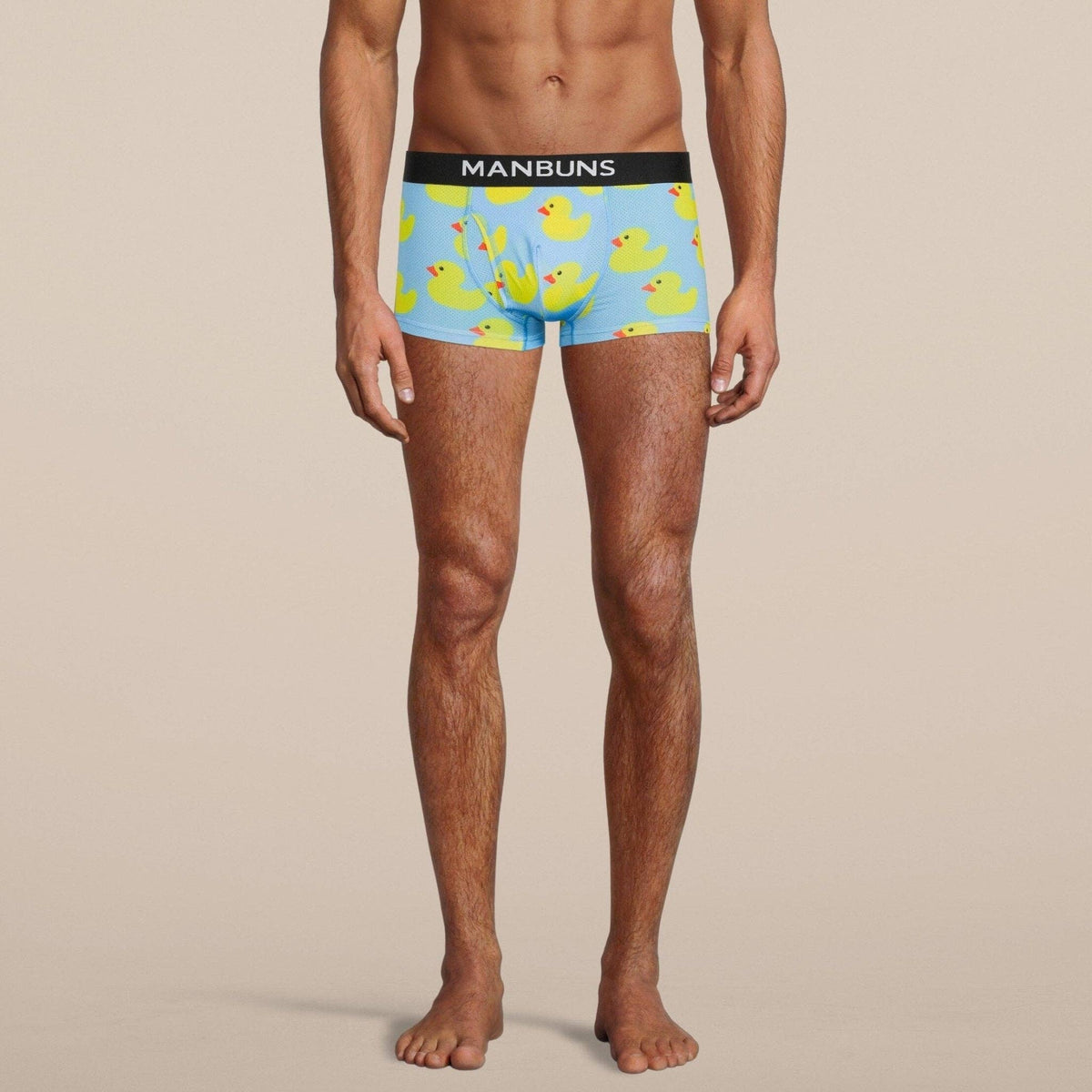 Men's Rubber Duckies Boxer Trunk Underwear with Pouch: - Vegas Pride Positions