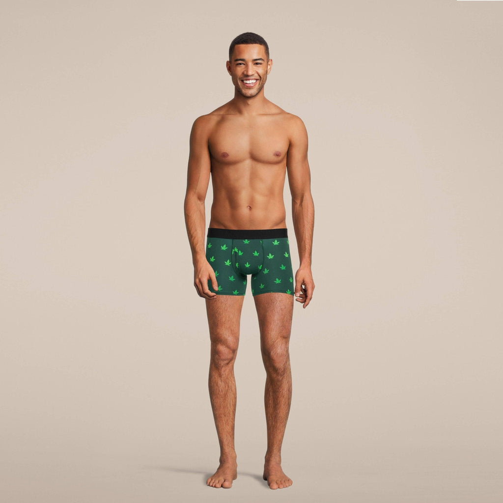 Men's Weed Boxer Briefs Underwear with Pouch: - Vegas Pride Positions