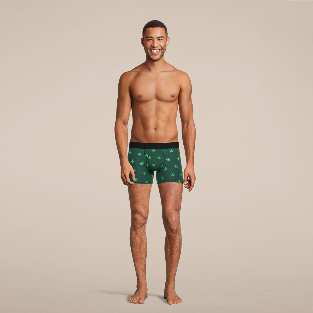 Men's Weed Boxer Briefs Underwear with Pouch: - Vegas Pride Positions