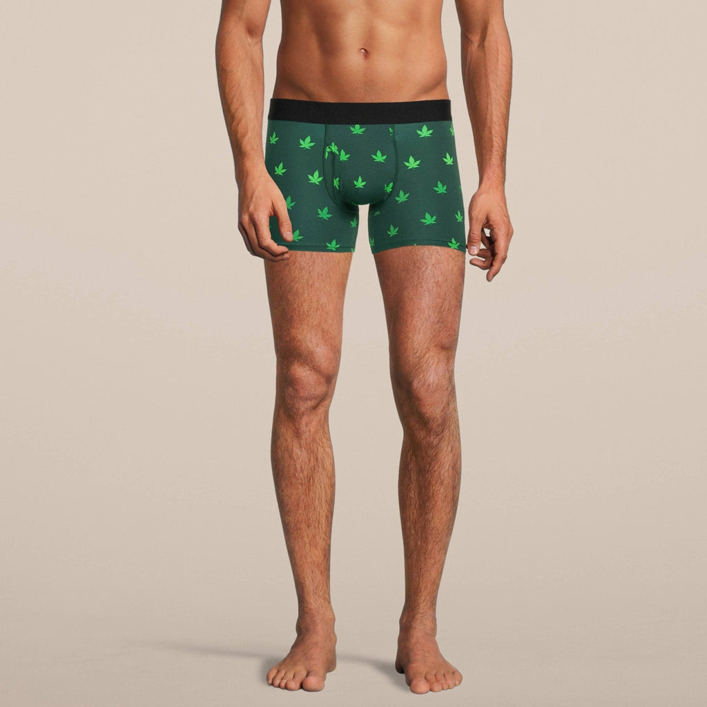Men's Weed Boxer Briefs Underwear with Pouch: - Vegas Pride Positions