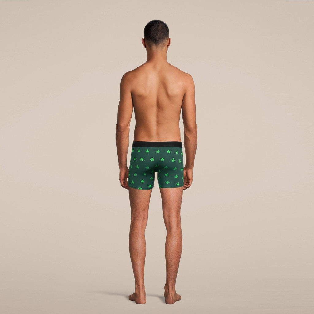 Men's Weed Boxer Briefs Underwear with Pouch: - Vegas Pride Positions