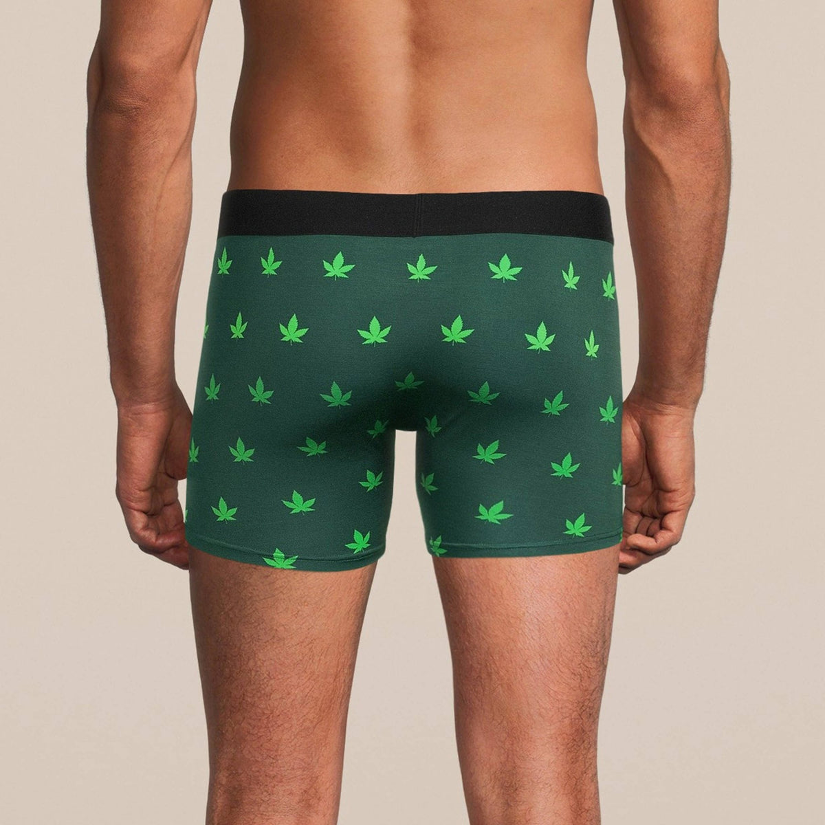 Men's Weed Boxer Briefs Underwear with Pouch: - Vegas Pride Positions