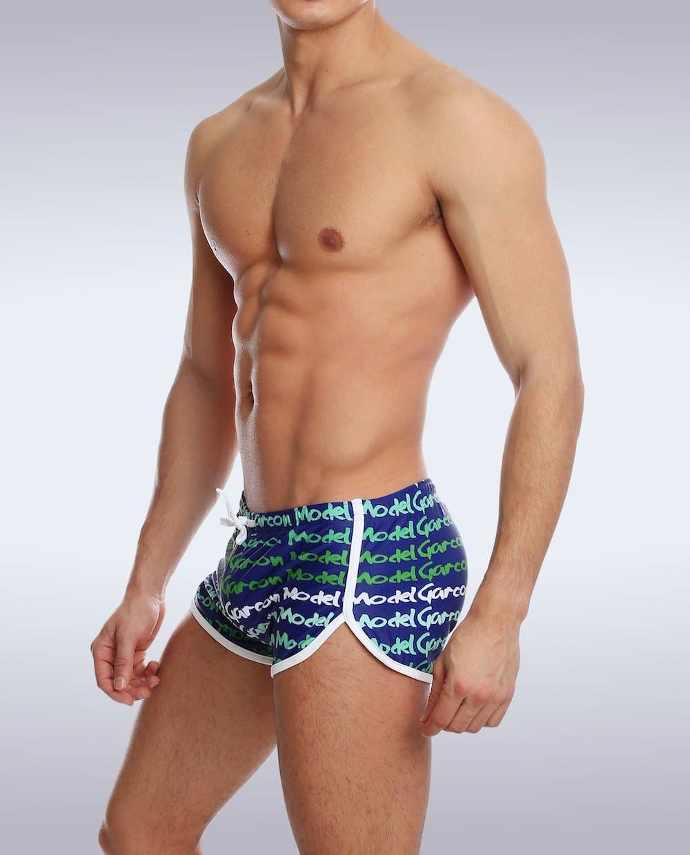 Navy Graffiti Swim Short: - Vegas Pride Positions