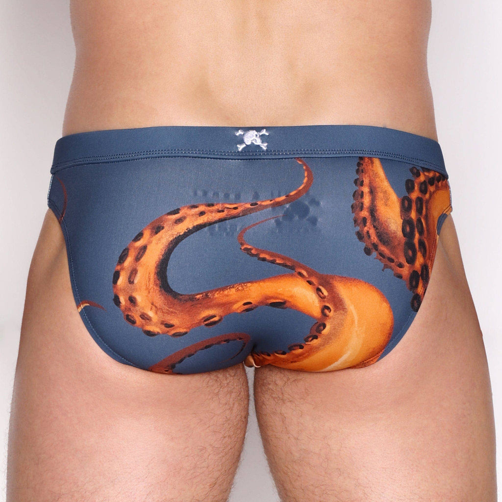 Octopus Blue Swim Brief: - Vegas Pride Positions