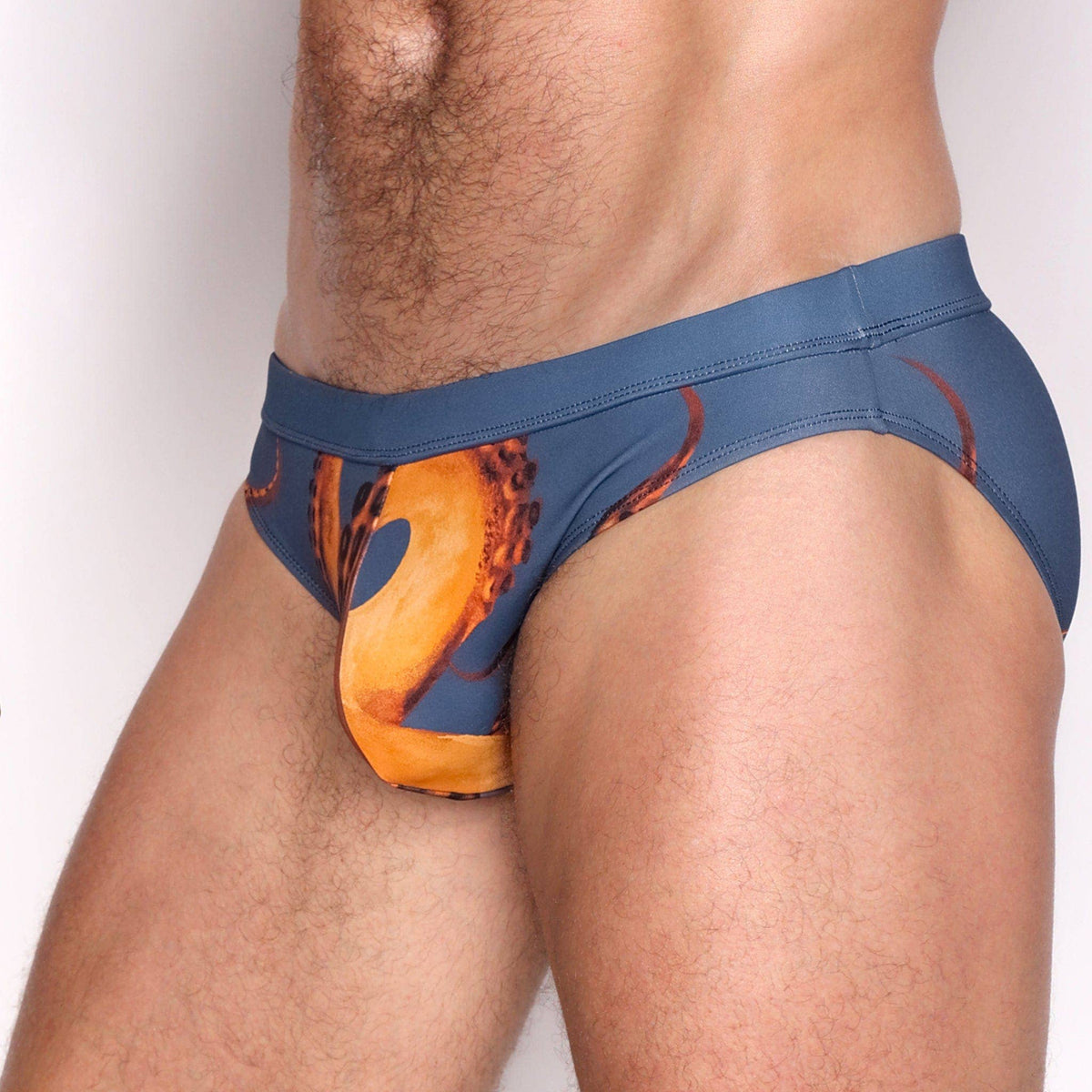 Octopus Blue Swim Brief: - Vegas Pride Positions