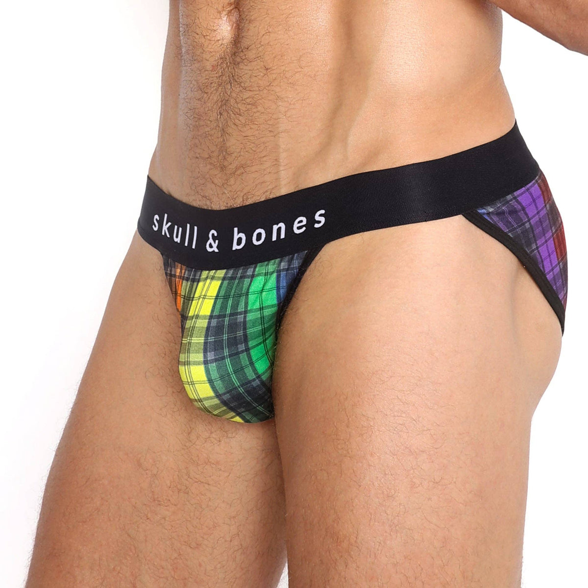 Rainbow Tartan Plaid Sport Brief: - Vegas Pride Positions