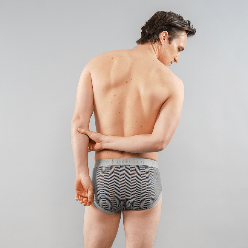 Wayne Brief | Herringbone Men's Cotton Underwear: XL - Vegas Pride Positions